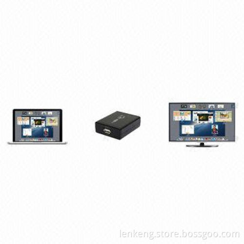 USB to VGA Converter, Supports Microsoft's Windows XP/Vista/7/Apple's Mac OS X, Up to 1,920 x 1,080P
